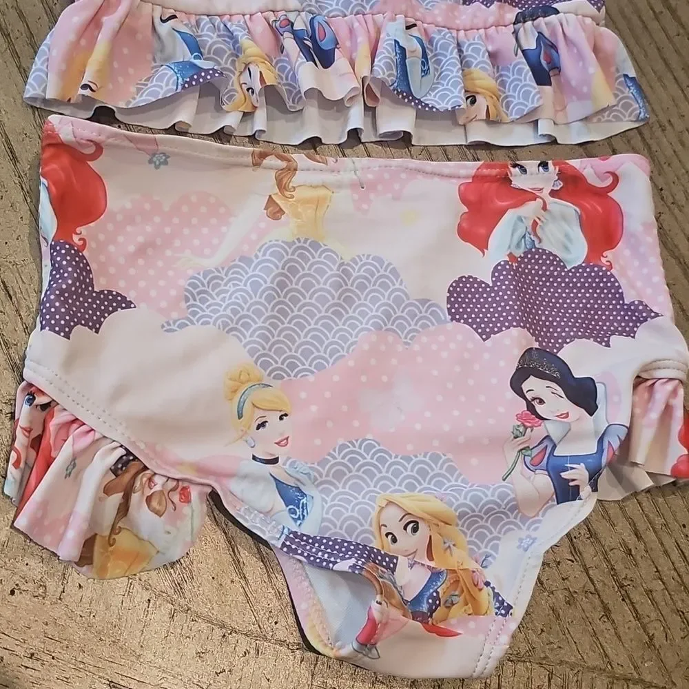 Girls' Princess 2 Piece Swimsuit Size 4-5